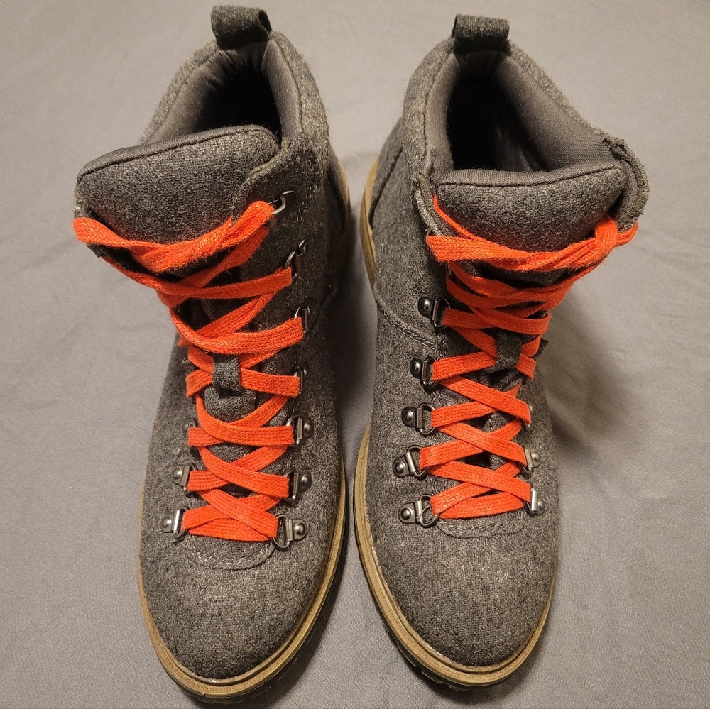 Fergalicious | Gray Boots with Red Laces